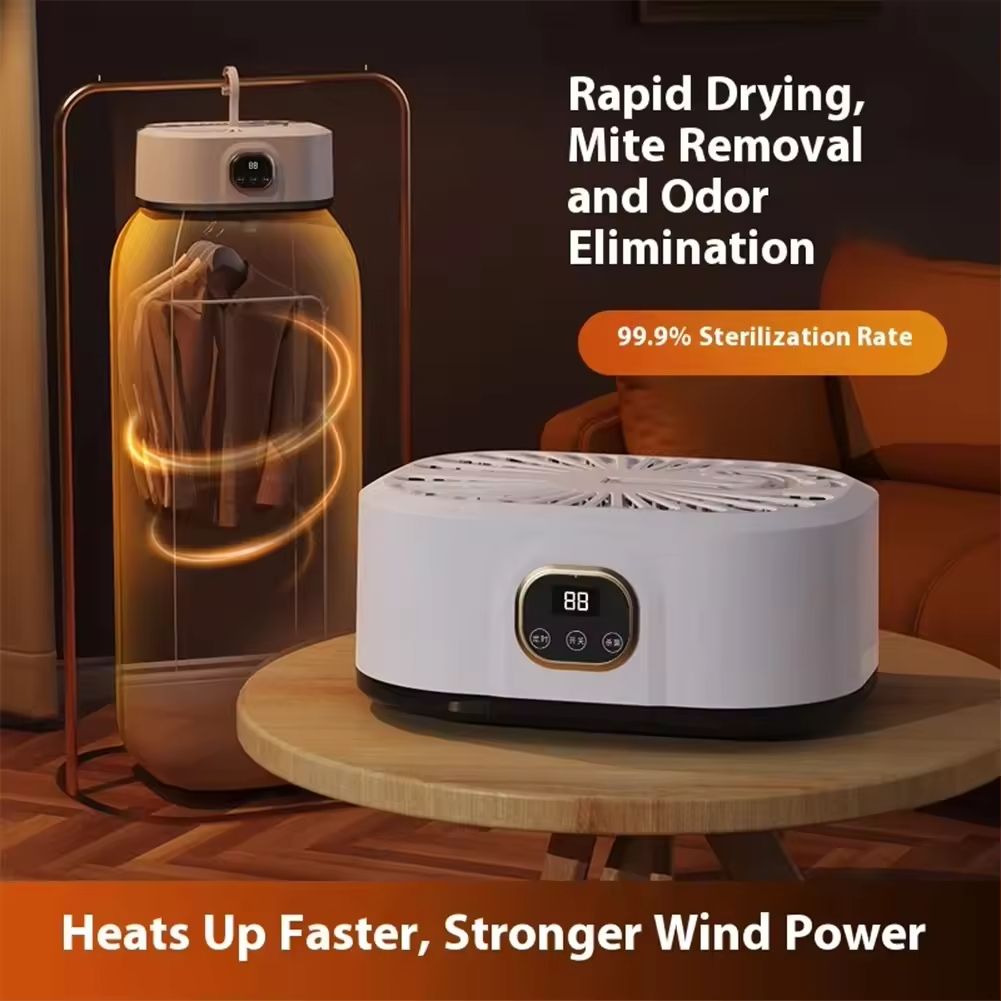 New Home Portable Multifunctional Dryer Electric Clothes Dryer Low-noise Foldable Laundry Dryer Warm air Heating clothing  Foldable Electric Clothes Dryer Electric Heated Clothes Airer for Camping RV