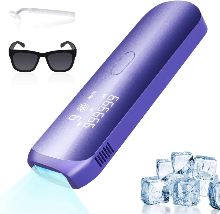 Painless IPL Hair Removal Device with Ice Cooling System, Laser Hair Removal Permanent Hair Removal With Ice-Cooling, At-Home Hair Remover Painless & Long-Lasting Results Best Gifts for Women and Men