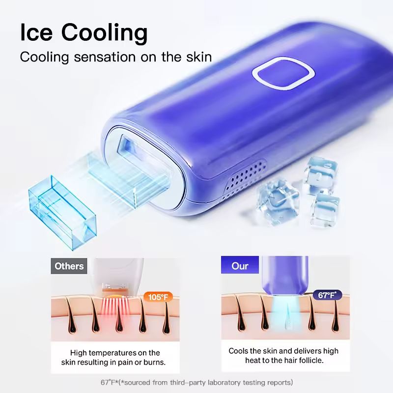 Painless IPL Hair Removal Device with Ice Cooling System, Laser Hair Removal Permanent Hair Removal With Ice-Cooling, At-Home Hair Remover Painless & Long-Lasting Results Best Gifts for Women and Men