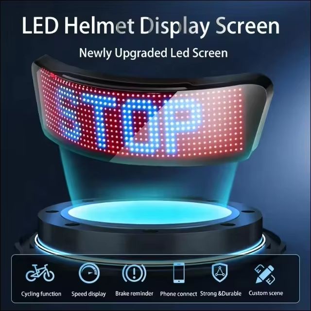 4 in 1 Motorcycle Helmet Light LED Kit Turn Signal/Brake Light/Speedometer/Custom Pattern Smart Helmet Tail Light with APP Control Quick Install IPX5 Waterproof Taillight for Motorcycle, Bicycle, Bike