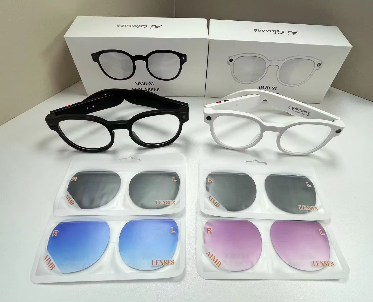 Latest AI Smart Glasses AI Translation 8MP HD Camera 4K Shooting Image Conversation Recording Listening To Music Smart Glasses Waterproof Camera Photo Video Call Advanced Intelligent Wearable Eyewear