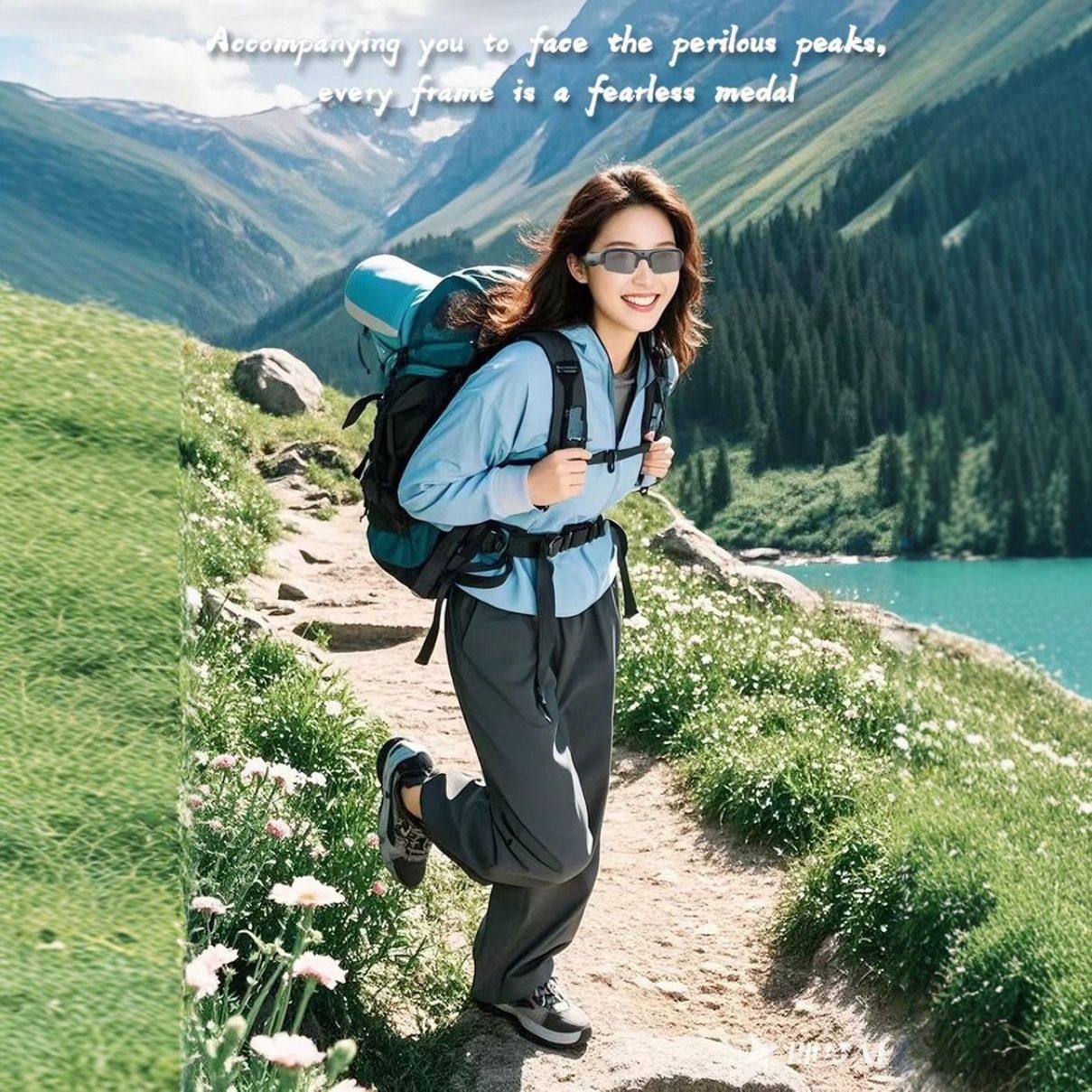 1080P Wifi Riding Smart Glasses Eyewear Outdoor Sports Driving Wireless Glasses Action Camera DVR Audio Video Recorder Camcorder Sports Glasses with Camera Video Glasses for Men/Woman Premium Gifts