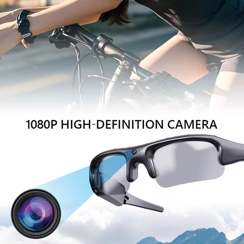 1080P Wifi Riding Smart Glasses Eyewear Outdoor Sports Driving Wireless Glasses Action Camera DVR Audio Video Recorder Camcorder Sports Glasses with Camera Video Glasses for Men/Woman Premium Gifts