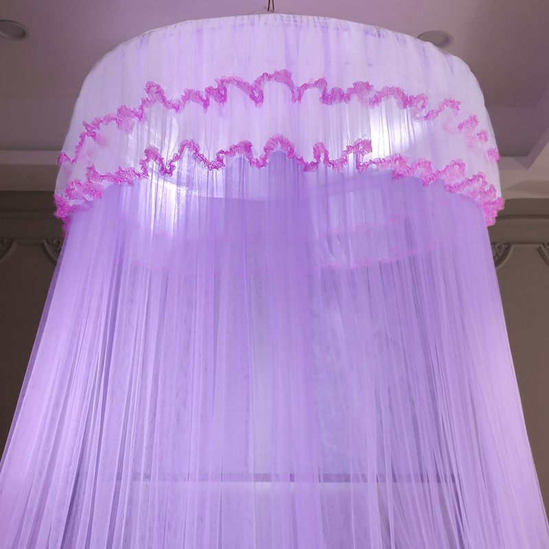 Mosquito Net Bed Canopy, Princess Canopy Bed Curtain Fine Sheer Mesh Dome Bed Canopies, Kids & Adults Lace Tent for Twin Full Queen King Bed Household Bedroom Dome Floor-to-ceiling Mosquito Net