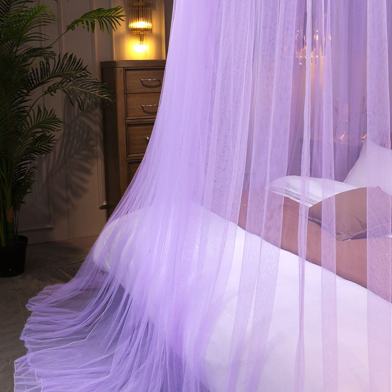Mosquito Net Bed Canopy, Princess Canopy Bed Curtain Fine Sheer Mesh Dome Bed Canopies, Kids & Adults Lace Tent for Twin Full Queen King Bed Household Bedroom Dome Floor-to-ceiling Mosquito Net