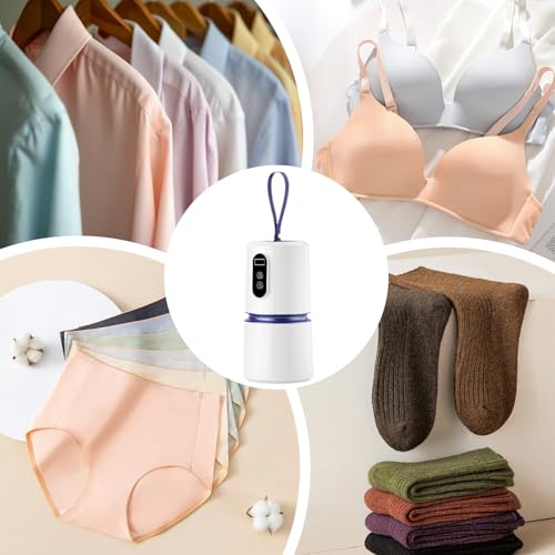 Portable Clothes Dryer, Quick Drying Mini Laundry Dryers for Clothes with Drying Bag, 110v Small Compact  Foldable Electric Dryer Machine for Travel, RV, Apartment