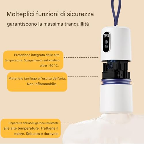 Portable Clothes Dryer, Quick Drying Mini Laundry Dryers for Clothes with Drying Bag, 110v Small Compact  Foldable Electric Dryer Machine for Travel, RV, Apartment