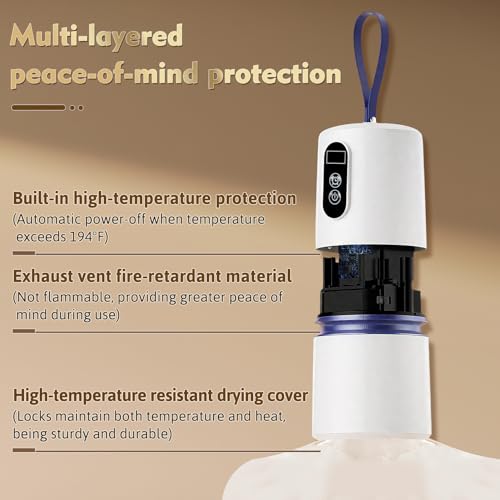 Portable Clothes Dryer, Quick Drying Mini Laundry Dryers for Clothes with Drying Bag, 110v Small Compact  Foldable Electric Dryer Machine for Travel, RV, Apartment