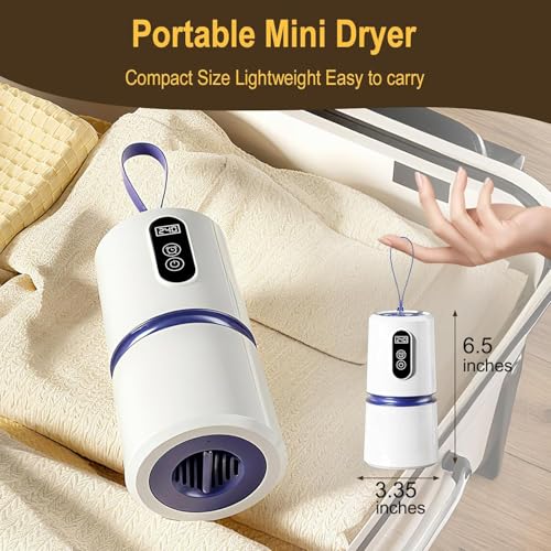 Portable Clothes Dryer, Quick Drying Mini Laundry Dryers for Clothes with Drying Bag, 110v Small Compact  Foldable Electric Dryer Machine for Travel, RV, Apartment