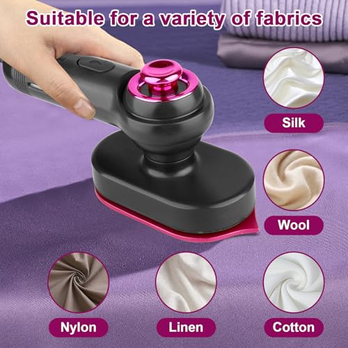 Ultra-Light 2-in-1 Mini Steam Iron, Portable Travel Steam Iron with 60ml Large Tank, 90° Rotatable Handle & Precision Tip for Collars, Handheld Clothes Steamer for Home, Office, Dorm