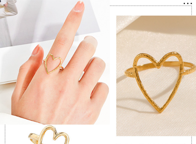 5-Piece Elegant Drip Enamel & Diamond Cross/Triangle/Heart Hollow-Out Butterfly Ring Set - Trendy Stackable Adjustable Jewelry Gift for Women Valentines/Birthdays (Sterling Silver)