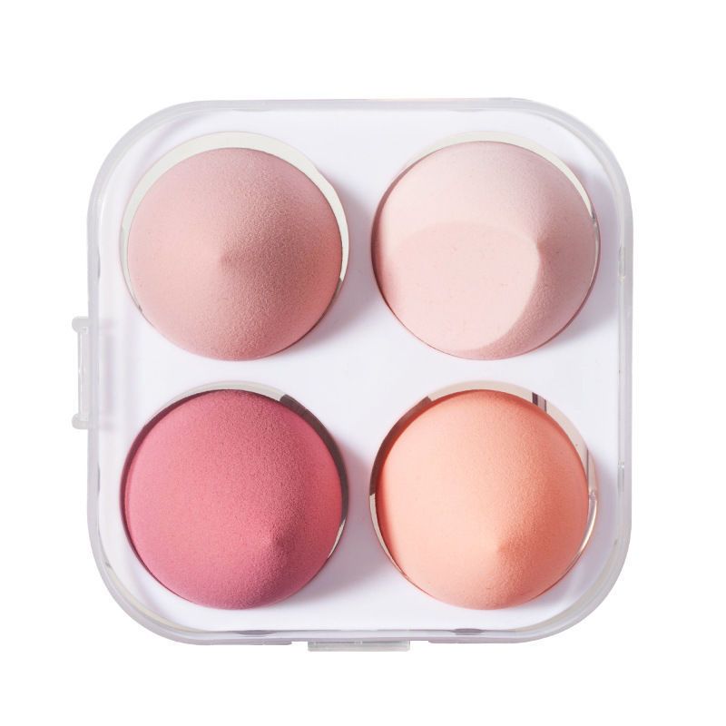 5-Piece Egg-Shaped Case Makeup Sponge Set - 3D Gourd/Teardrop/Angled Beauty Blenders for Liquid & Powder Foundation