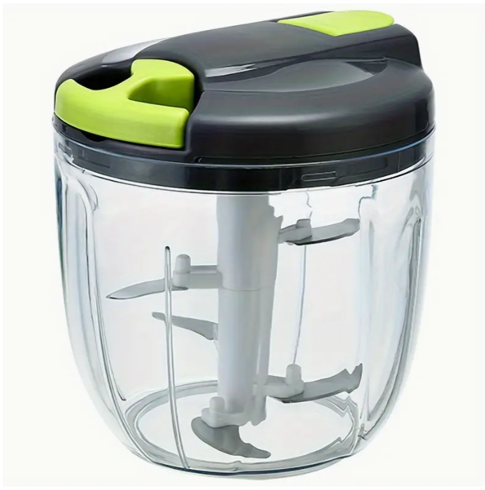 Manual Food Chopper & Meat Grinder - Multi-Functional Hand-Powered Vegetable Slicer, Nut Crusher, Garlic Press with Cheese Grater for Kitchen, Restaurant & Home Use (Heavy-Duty, Compact Design)