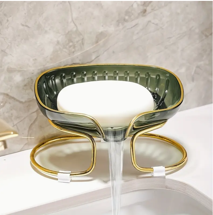 3-Pack Innovative Self-Draining Soap Dish - Durable Plastic Soap Tray Holder with Drainage Holes, Space-Saving Bathroom Organizer for Sink, Countertop & Shower (Stylish Home Décor Accessories)