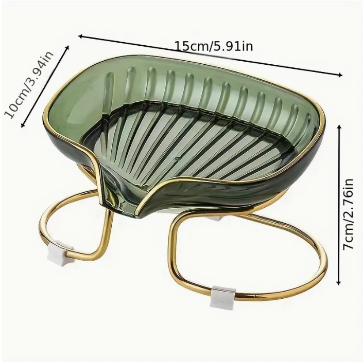 3-Pack Innovative Self-Draining Soap Dish - Durable Plastic Soap Tray Holder with Drainage Holes, Space-Saving Bathroom Organizer for Sink, Countertop & Shower (Stylish Home Décor Accessories)
