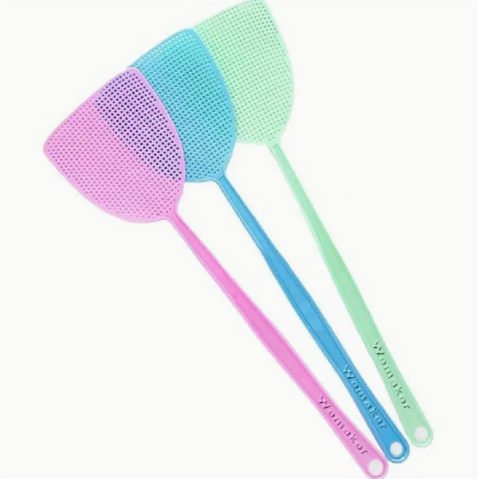 3-Pack Heavy-Duty Bug Zapper Racket Set - Flexible Non-Scratch Manual Fly Swatter with Extendable Handle for Indoor/Outdoor Use, Effective Mosquito & Spider Killer (Safe for Kids & Pets）