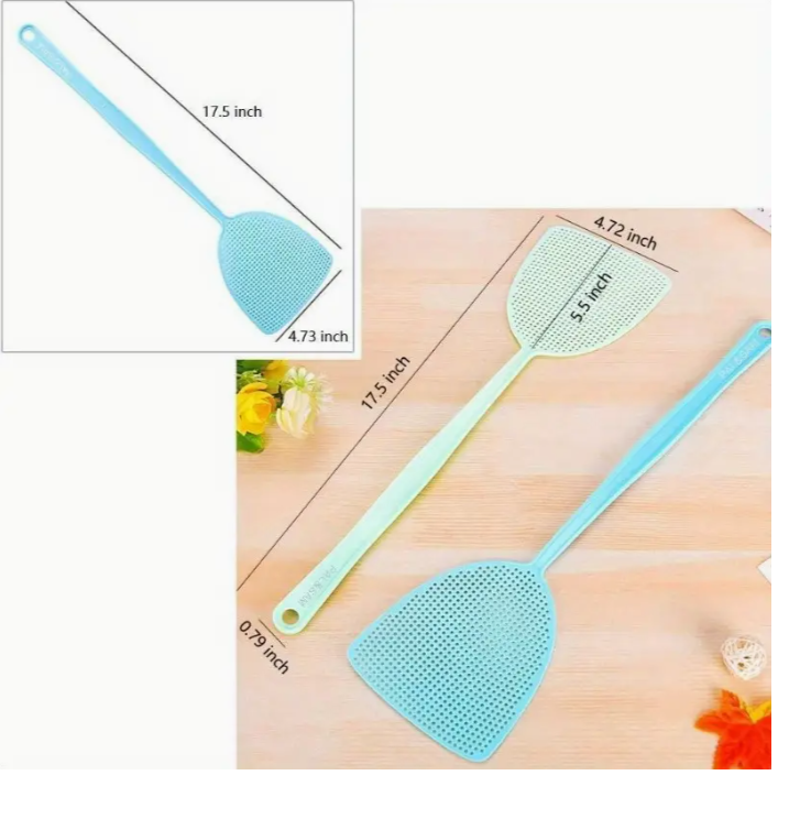 3-Pack Heavy-Duty Bug Zapper Racket Set - Flexible Non-Scratch Manual Fly Swatter with Extendable Handle for Indoor/Outdoor Use, Effective Mosquito & Spider Killer (Safe for Kids & Pets）