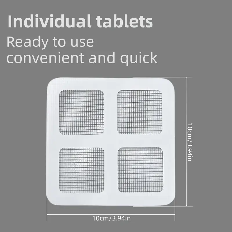 10pcs Disposable Shower Drain Hair Catcher Stickers - Easy-to-Use Plastic Mesh Filter Covers For Bathroom & Bathtub, Efficient Hair & Debris Blocker For Sink And Floor Drains