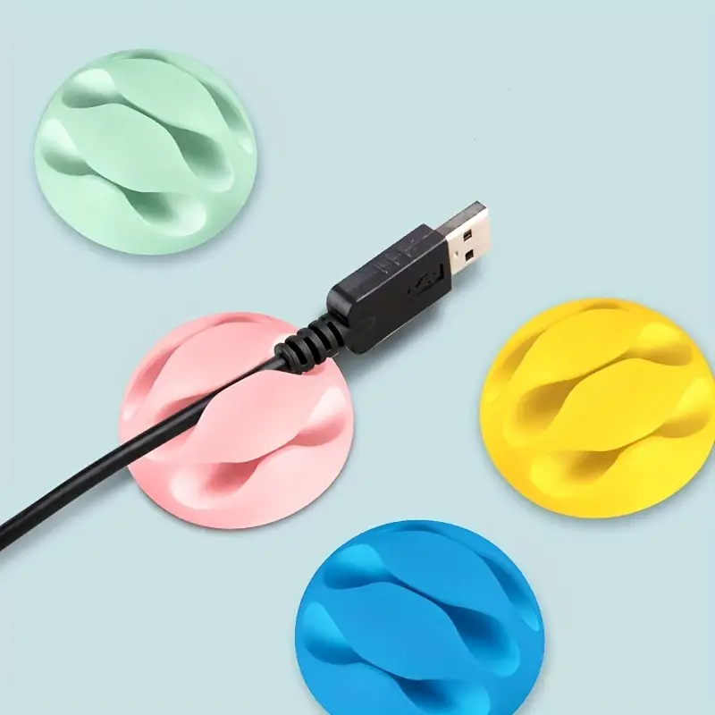 [Simple Cable Winder] 5/10pcs Simple Desktop Cable Winder - USB Cable Holder - Mouse Cable Organizer Charge Cable