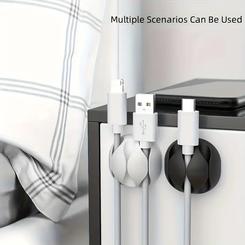 [Simple Cable Winder] 5/10pcs Simple Desktop Cable Winder - USB Cable Holder - Mouse Cable Organizer Charge Cable