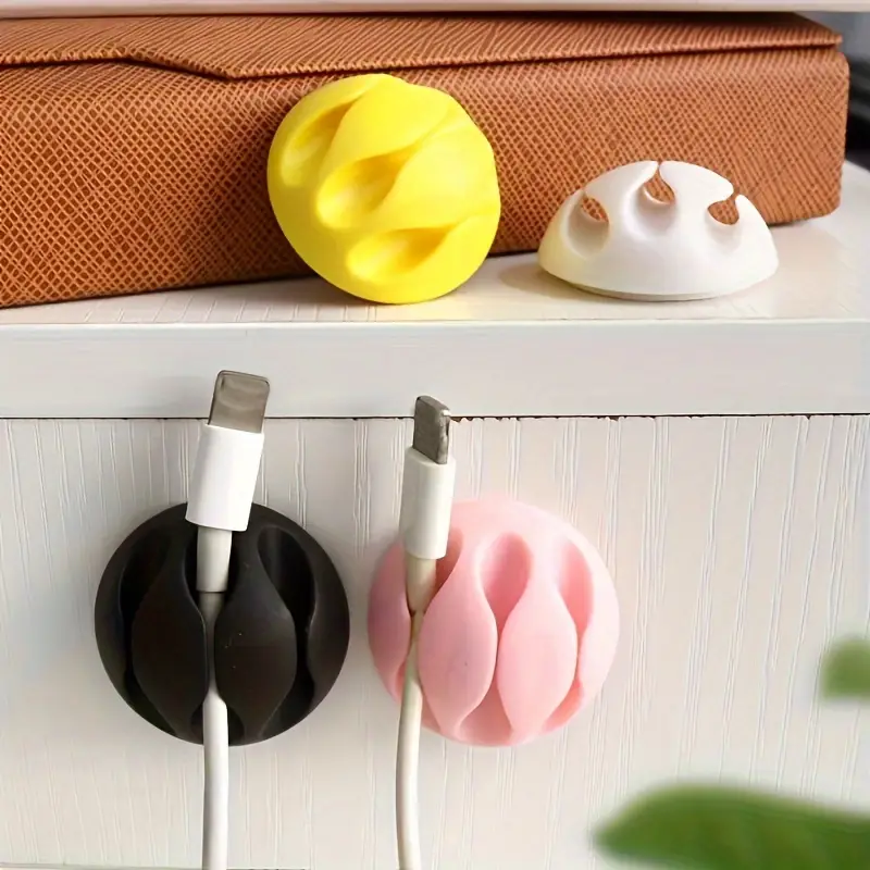 [Simple Cable Winder] 5/10pcs Simple Desktop Cable Winder - USB Cable Holder - Mouse Cable Organizer Charge Cable