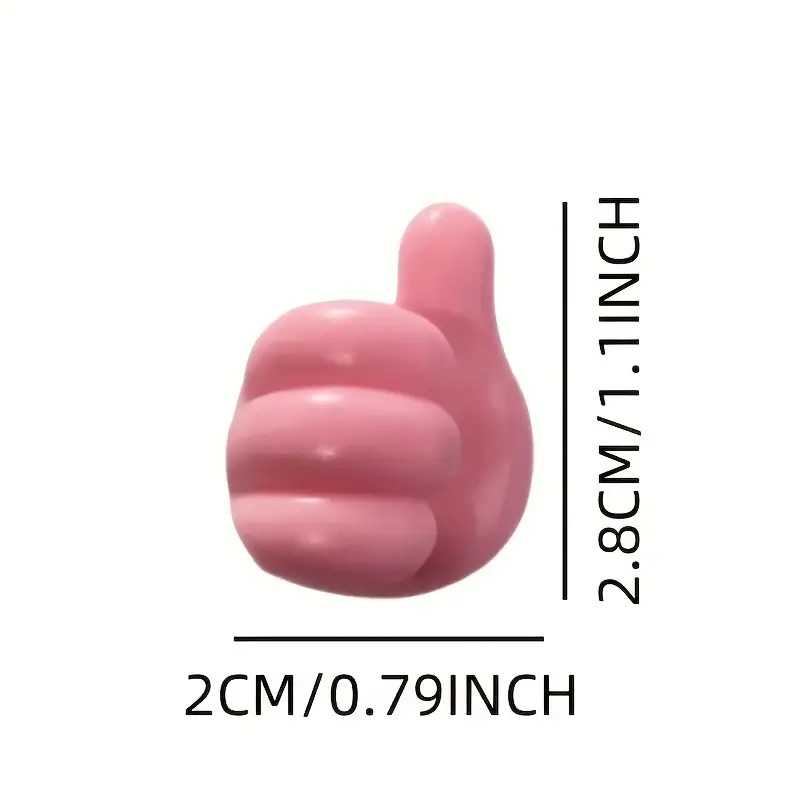 【Lowest Price 】10pcs Thumb-Shaped Cable Organizer Clips | No-Drill Adhesive Hooks for Home, Kitchen, and Bedroom, Assorted Colors, Plastic Material | Perfect for Charging Cables