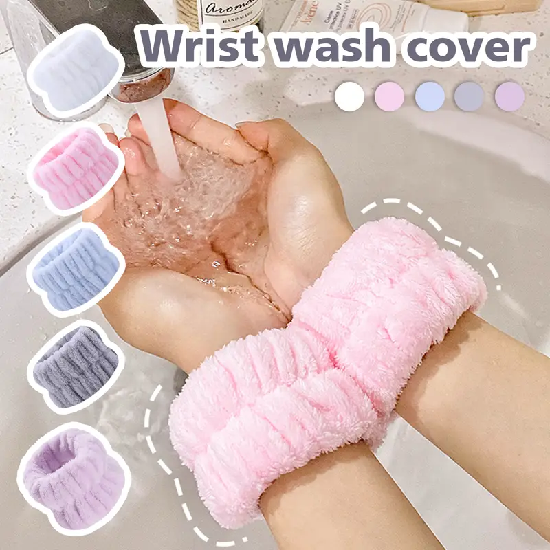 2/3/5pcs Set Spa Headband Wristband Set with Hair Claw Clips Skincare Headbands for Washing Face Skin Care Puffy Makeup Headband Wrist Bands Preppy Teen Girl Gifts Cute Trendy Stuff Hair Accessories
