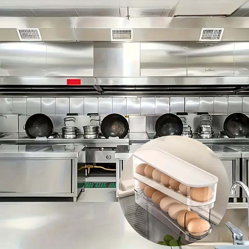 【Black Friday Exclusive Bottom Price】Automatic Double-Layer Sliding Egg Box - Flip-Top Freshness Preserver | Space-Saving Fridge Egg Organizer-(3 - 5 days delivery)