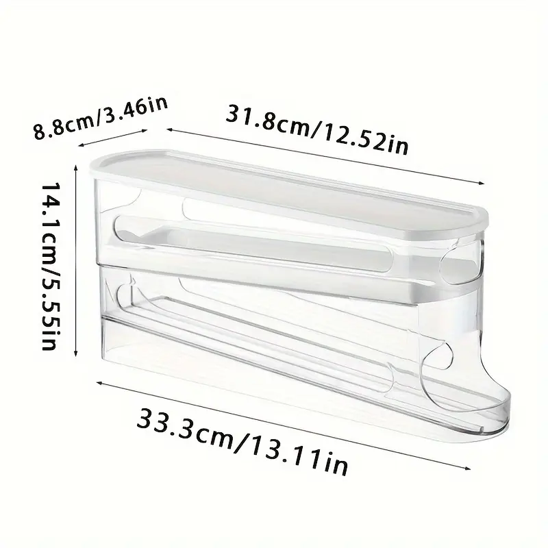【Black Friday Exclusive Bottom Price】Automatic Double-Layer Sliding Egg Box - Flip-Top Freshness Preserver | Space-Saving Fridge Egg Organizer-(3 - 5 days delivery)