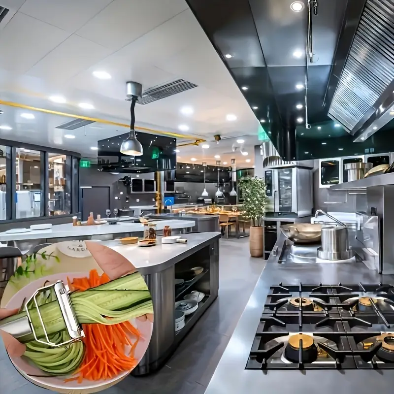 1pcs Stainless Steel 2-in-1 Vegetable Grater & Peeler | All-in-One Kitchen Prep Essential for Potatoes/Fruits – Durable, Stylish Cookware (3-5 Days Delivery)