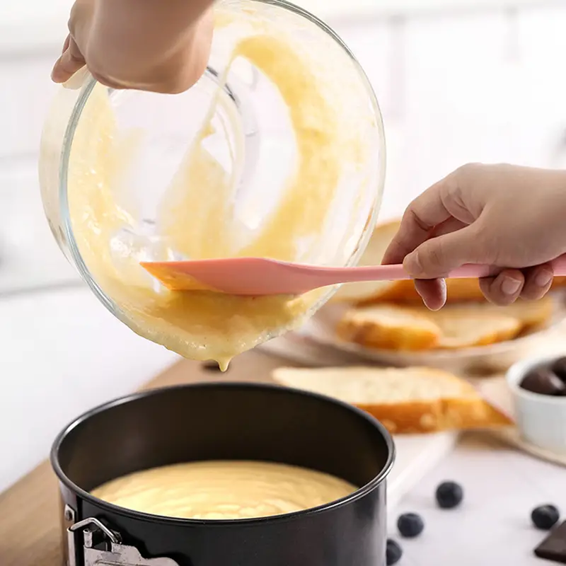 Kitchen Baking Tools - Silicone Spatula & Cream Spatula | Heat-Resistant Non-Stick Baking Accessories for Cakes, Cookies & Pastries