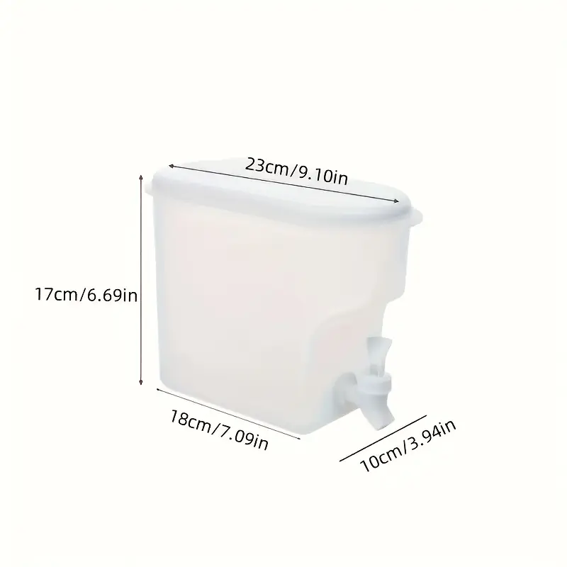 Large Capacity Fridge Beverage Dispenser with Faucet | Transparent PP Pitcher for Lemonade/Juice/Tea | Sealable Lid & Leak-Proof Design | Modern Simple Style for Home/Office/Party | Easy Clean