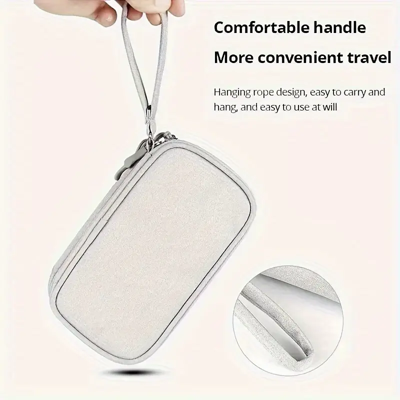 Hot Sale in Kenya! Travel Essential Electronic Organizer Pouch | Double-Layer Portable Cable Bag | Data & Charging Cable Sorting Tool | Anti-Loss Storage for Men Women Vacation[ Delivery in 3-5 Days]