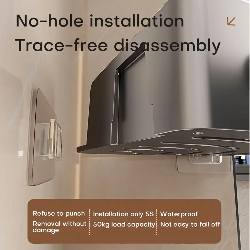 Christmas Flash Sale! 1pcs Plastic Drill-Free Triangle Bathroom Rack - Waterproof Space-Saving, Bathroom Organizer for Toiletries,Delivery in 3-5 Days