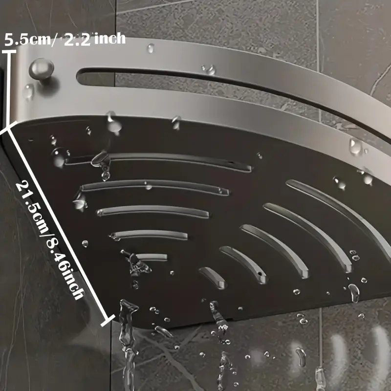 Christmas Flash Sale! 1pcs Plastic Drill-Free Triangle Bathroom Rack - Waterproof Space-Saving, Bathroom Organizer for Toiletries,Delivery in 3-5 Days