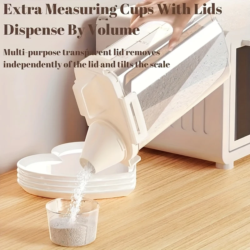 3.0L Airtight Food Container | Flip-Top Lid Locks Out Moisture & Bugs | Keep Your Rice, Flour & Dry Goods Fresh for Longer, Leakproof Pantry Organizer, Fast 3-5 Day Ship