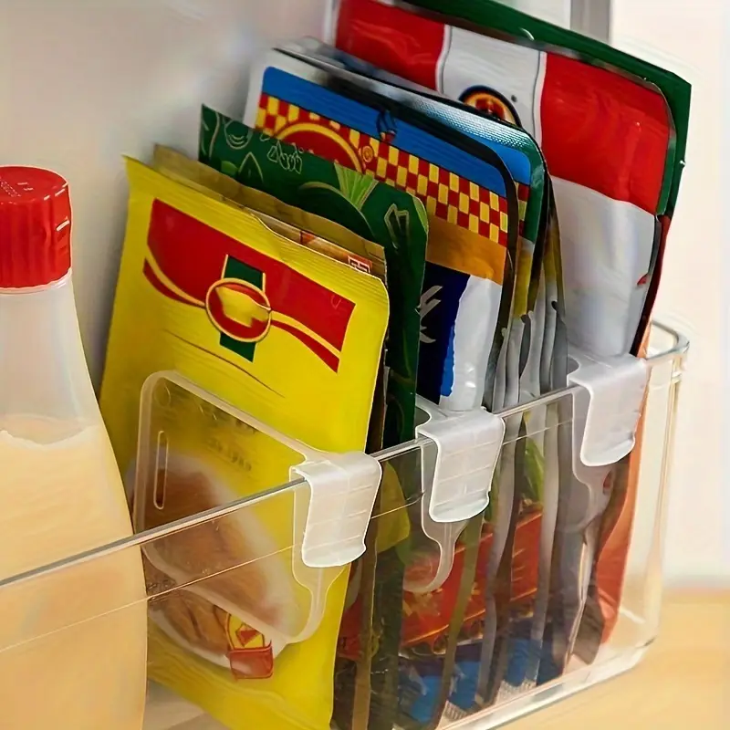 [Black Friday Exclusive Bottom Price]10pcs Refrigerator Side Door Storage Dividers - Multifunctional Fridge Organizer Plates, Thick Transparent Storage Compartments for Fridge Space Management