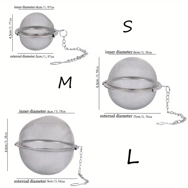 Stainless Steel Spice Ball – Your Stew & Soup Game Changer! No More Messy Bits, Easy Clean, Perfect for Tea, Broths & Marinades – Reusable, Dishwasher Safe, Ideal for Home Kitchen, BBQ & Travel