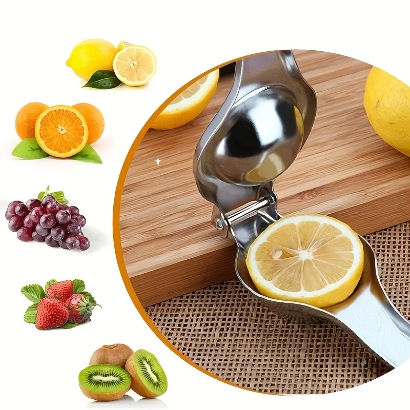3-Second Fresh Breakfast Juice! Manual Citrus Juicer – No Power Needed, Easy Rinse Stainless Steel for Oranges & Lemons