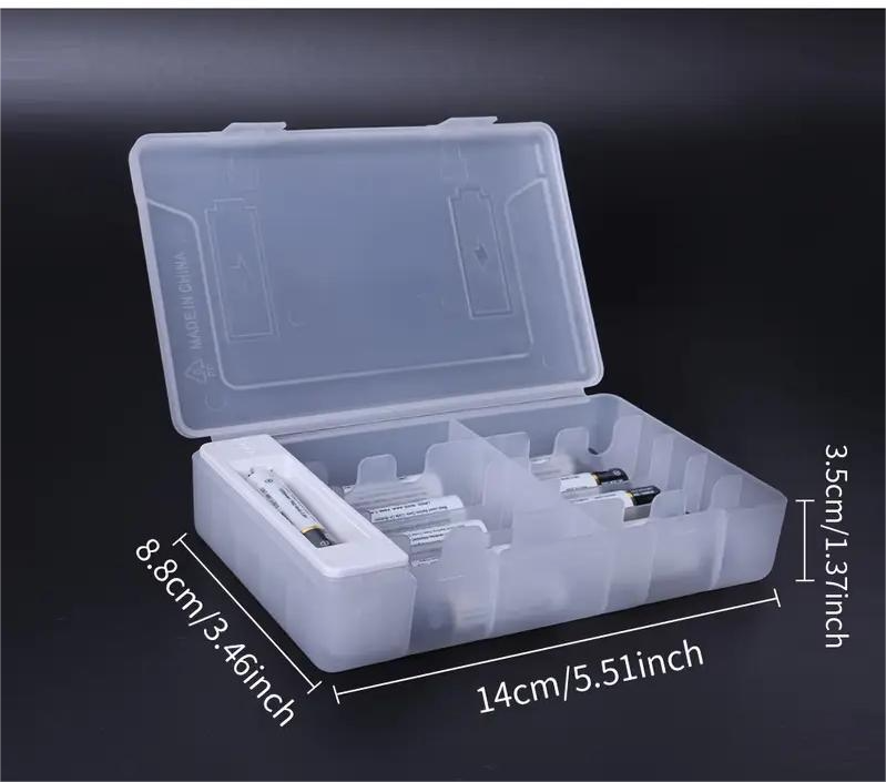 [Black Friday Deal]1pcs Battery Storage Container with Tester - AA/AAA Alkaline Battery Organizer, Detects Remaining Power & Preserves Batteries