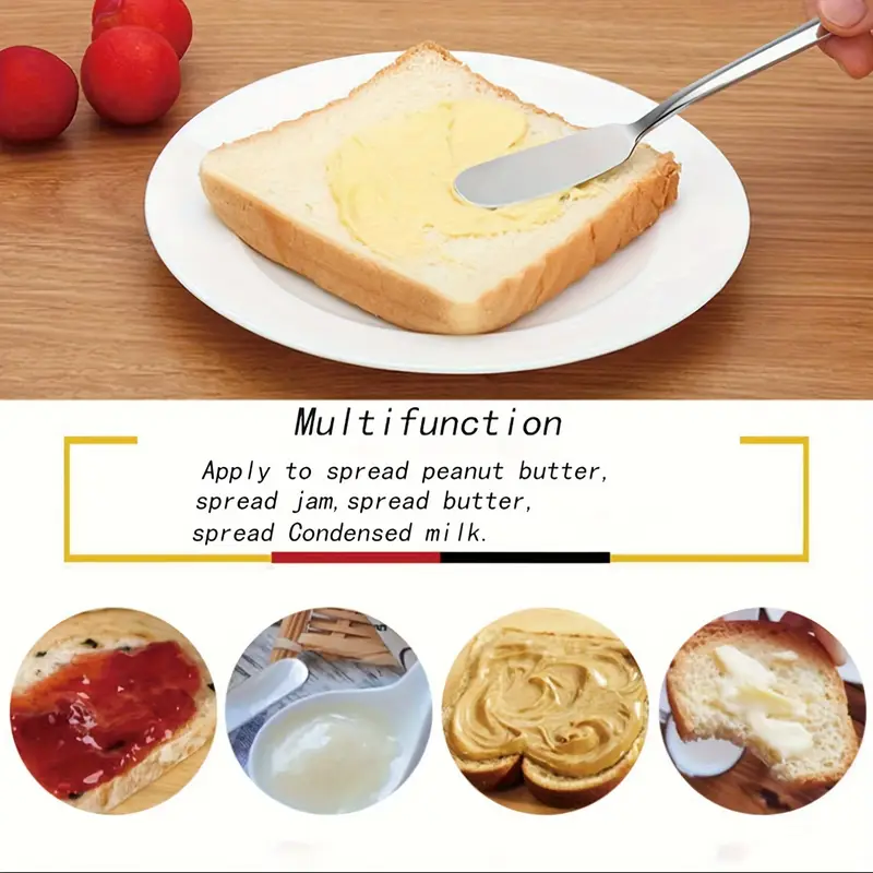 Christmas  Lowest Price Deal! 2 Pcs Stainless Steel Butter Knives | Rounded Edge for Easy Spreading (Jam/Cheese/Dessert) – Durable Portable & Perfect for Home/Outdoor/Stylish Dining