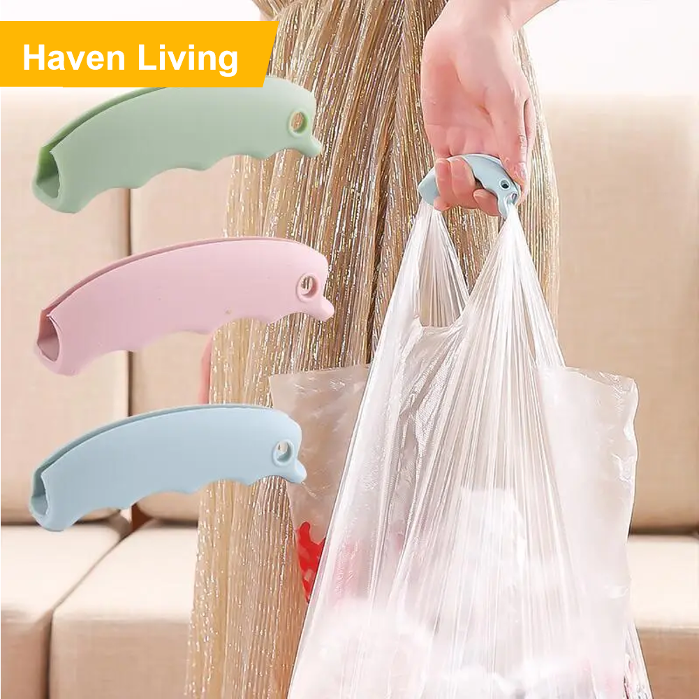 2PCS Portable Non-Strangling Shopping Bag Handle | Labor-Saving Baggage Carrier for Plastic Bags | Household Vegetable/ Grocery Carrying Device