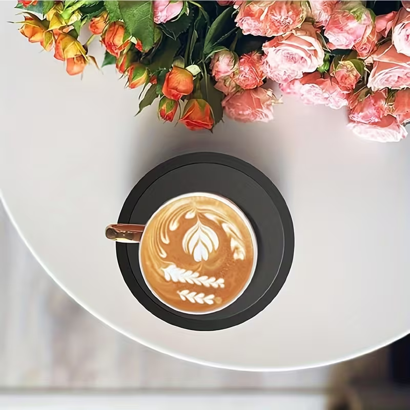 3 pcs Silicone Coasters, Non-Slip and Heat-Resistant Drink Mats, Reusable Round Table Protectors for Kitchen, Office, and Bar Use