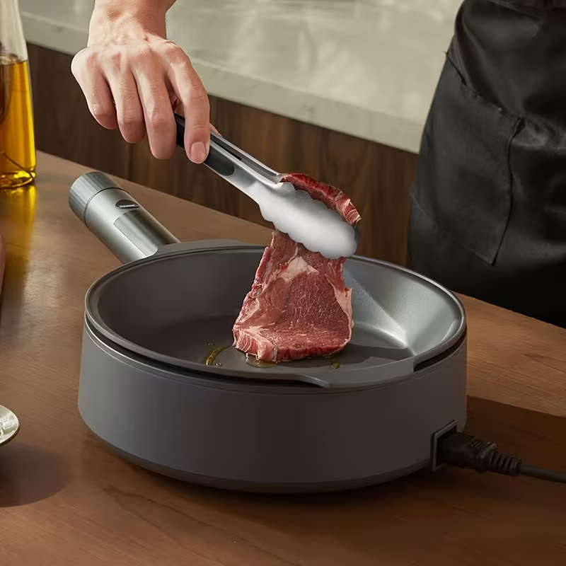 Professional Heavy-Duty Cooking Tongs|Easy Store& Easy-Clean | Heat-Resistant Stainless Steel with Lock & Silicone Grip for BBQ, Camping & Picnic