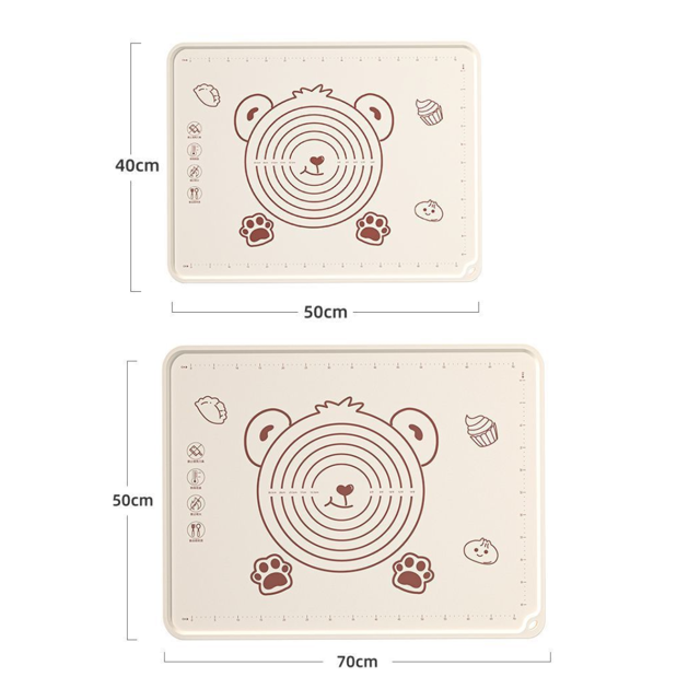 Pro Pizza & Pastry Silicone Mat – Non-Stick, Non-Slip with Measuring Grid, Thick & Durable for Kneading & Rolling, Perfect for Home Baking, Pizza Making & Dough Prep