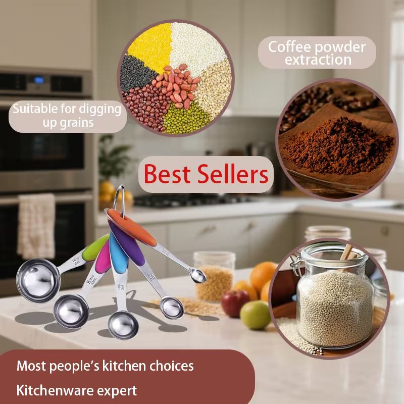 10pcs Stainless Steel Measuring Spoon & Cup Set – Easy-Read Marks, Dishwasher Safe, Space-Saving Magnetic Design, Perfect for Baking, Cooking & Daily Kitchen Prep