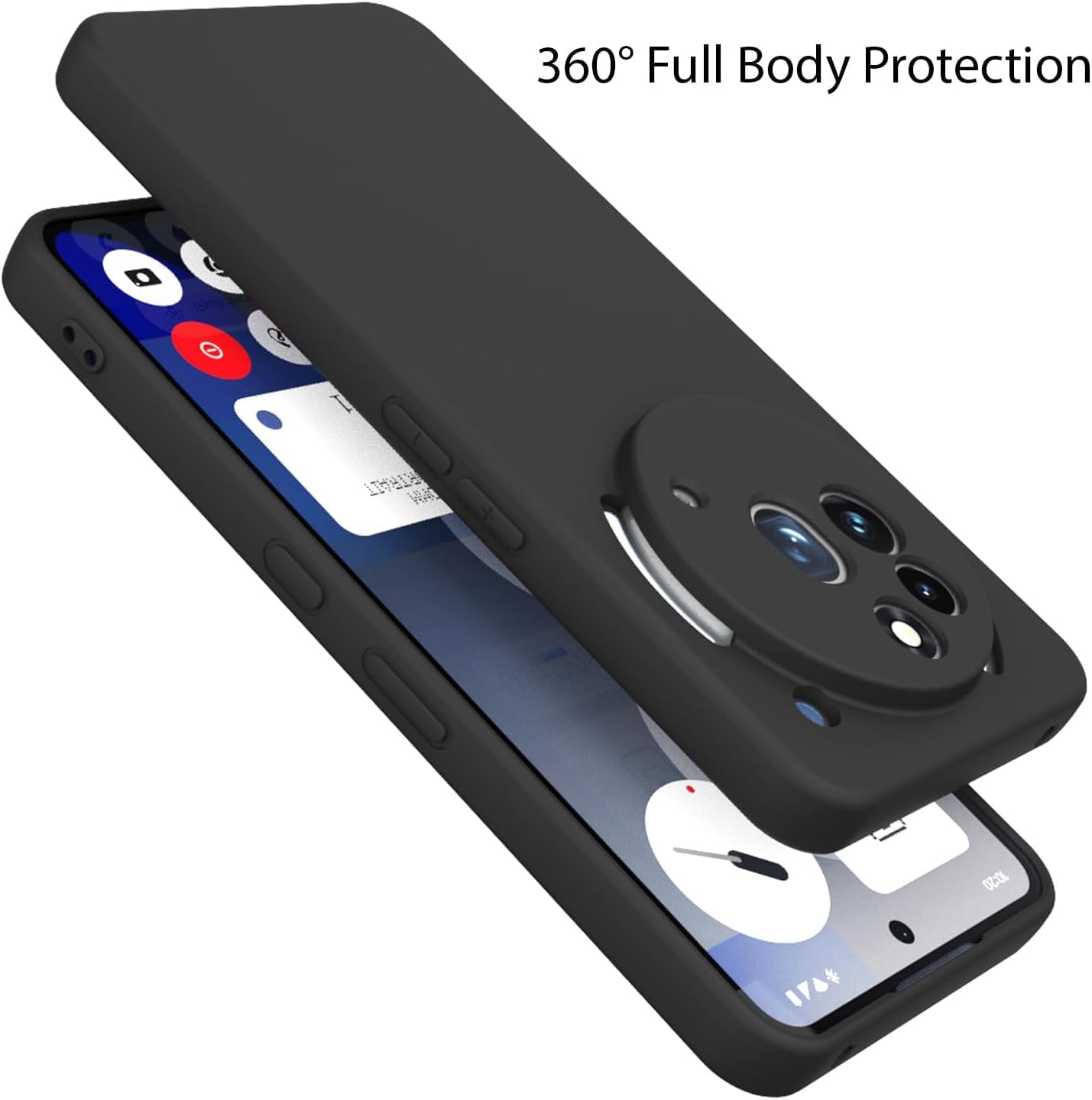 Case for Nothing Phone 3a Cover, Matte Surface Soft Cases [Ultra Thin] [Scratch-Resistant] TPU Protective Case Soft Mobile Phone Case for Nothing Phone 3a (Black)