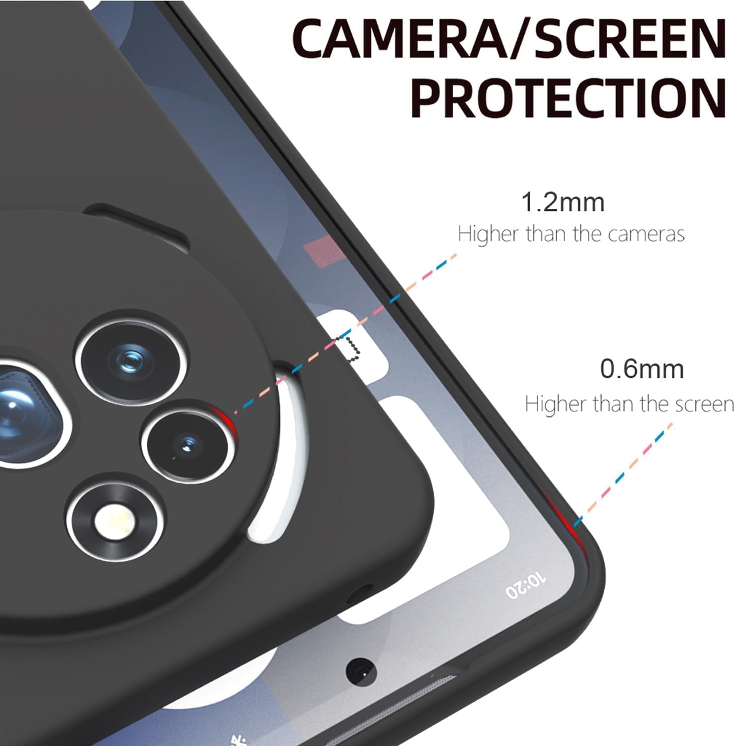 Case for Nothing Phone 3a Cover, Matte Surface Soft Cases [Ultra Thin] [Scratch-Resistant] TPU Protective Case Soft Mobile Phone Case for Nothing Phone 3a (Black)