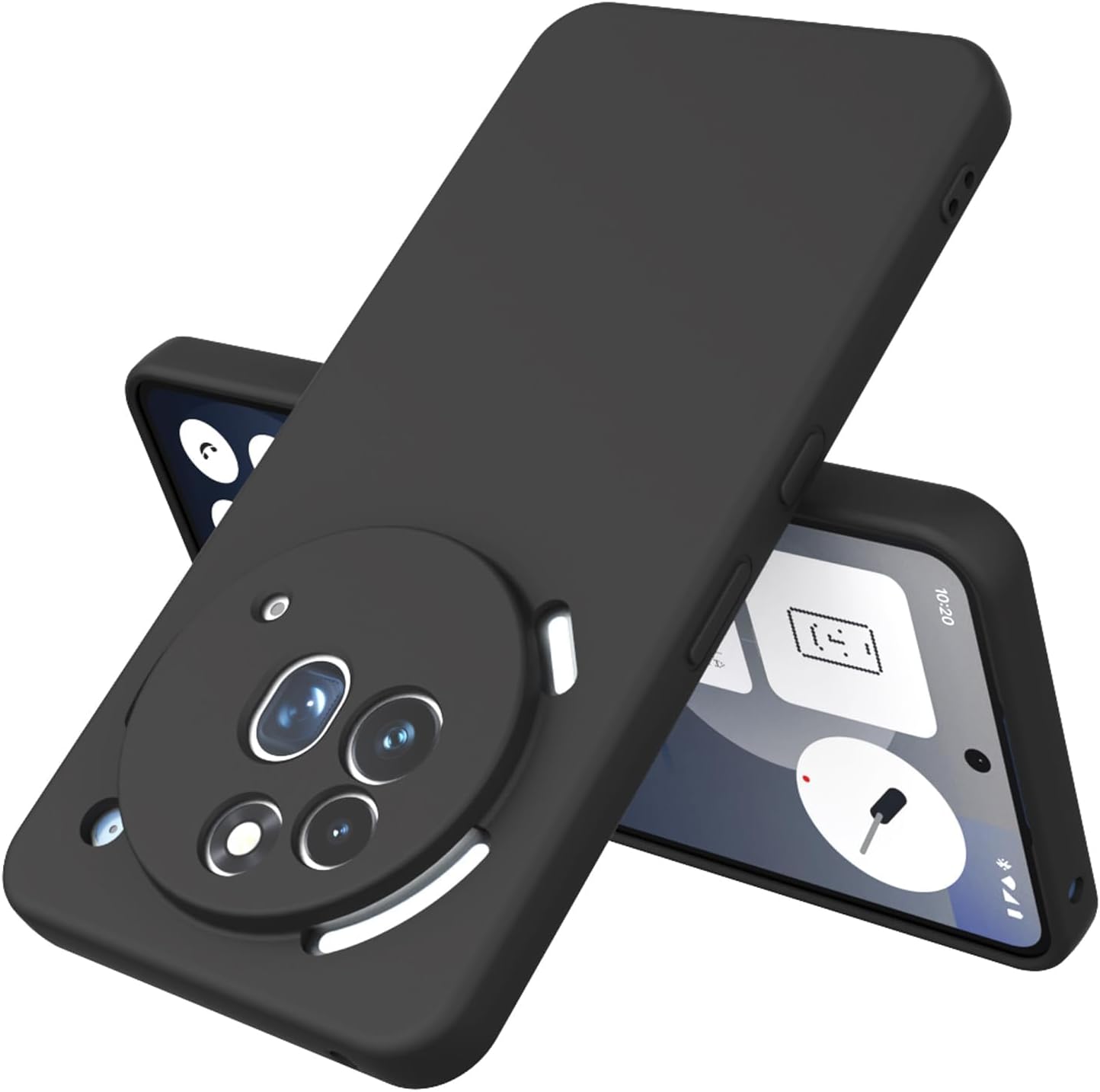 Case for Nothing Phone 3a Cover, Matte Surface Soft Cases [Ultra Thin] [Scratch-Resistant] TPU Protective Case Soft Mobile Phone Case for Nothing Phone 3a (Black)