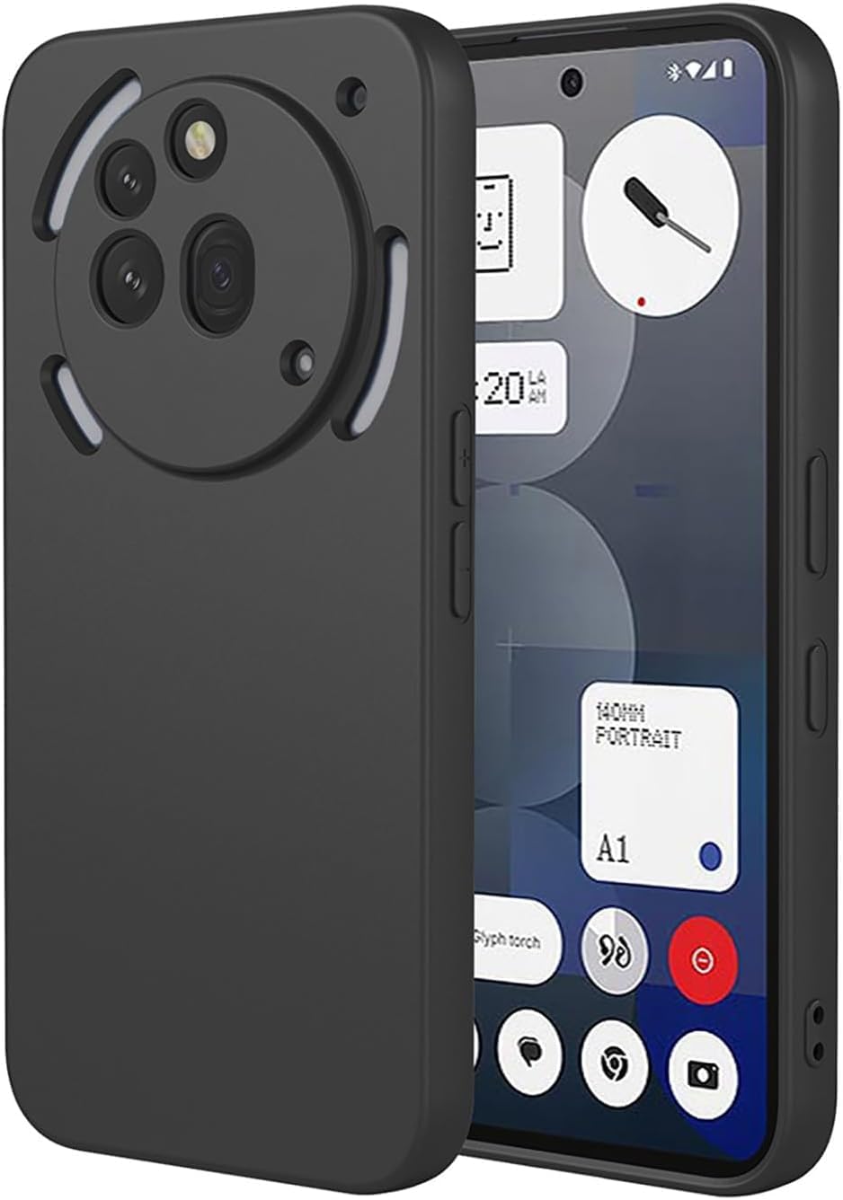 Case for Nothing Phone 3a Cover, Matte Surface Soft Cases [Ultra Thin] [Scratch-Resistant] TPU Protective Case Soft Mobile Phone Case for Nothing Phone 3a (Black)